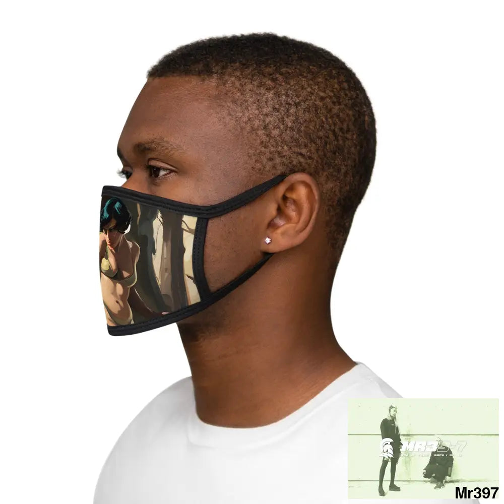 AI Vigilante threat theme Mixed-Fabric Face Mask One size Accessories