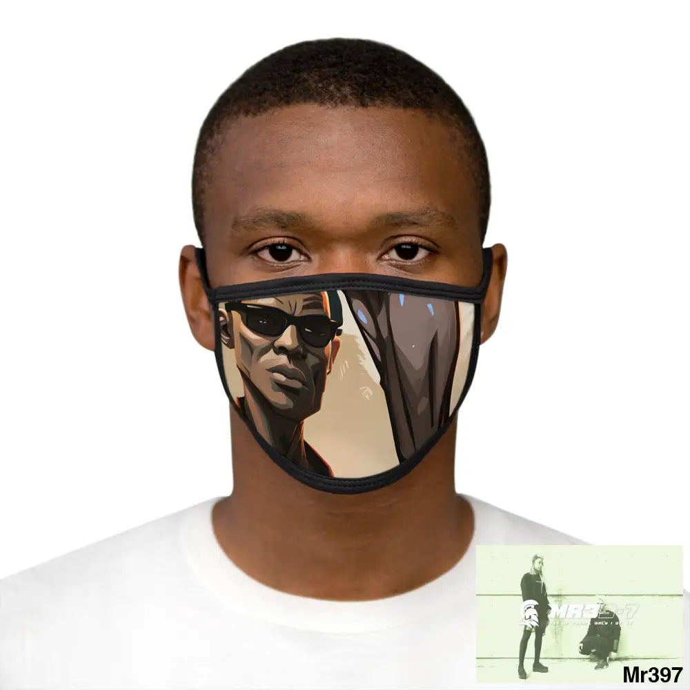 AI Vigilante threat theme Mixed-Fabric Face Mask One size Accessories