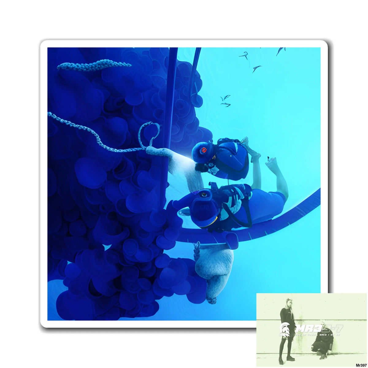 AI Vigilante Vice Scuba theme Dahab Magnet 4’’ × 4’’ Paper products