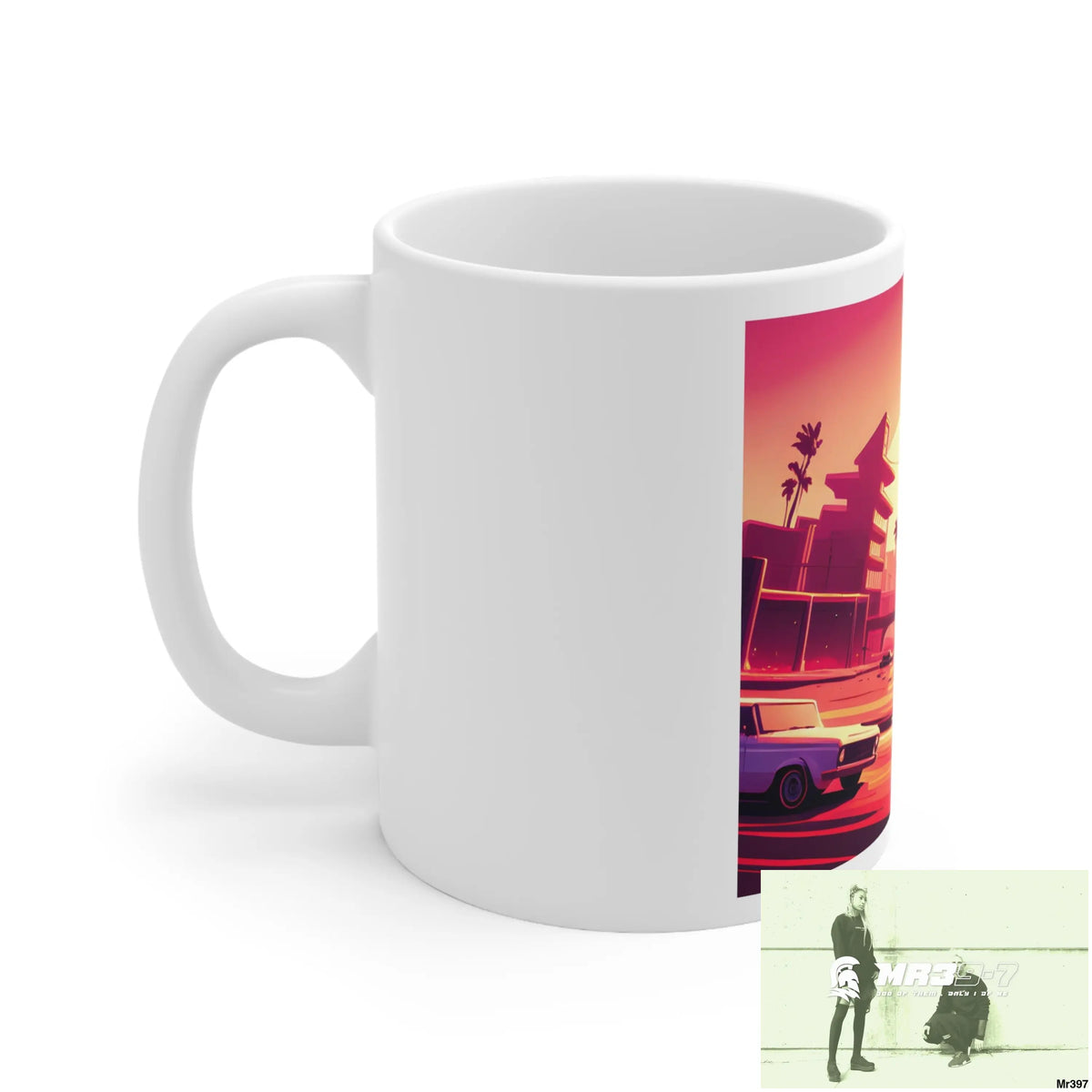 AI Vigilante Vice theme Ceramic Mug 11oz 11oz Mug