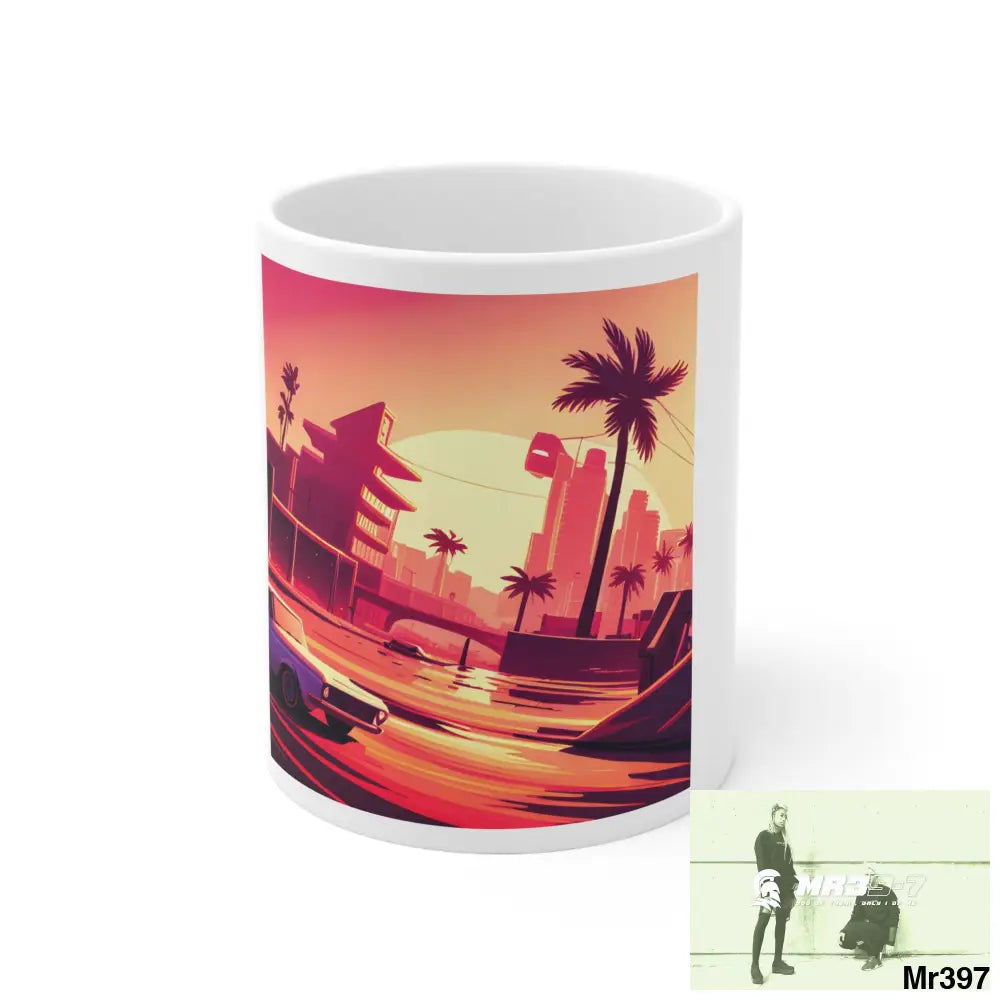 AI Vigilante Vice theme Ceramic Mug 11oz 11oz Mug