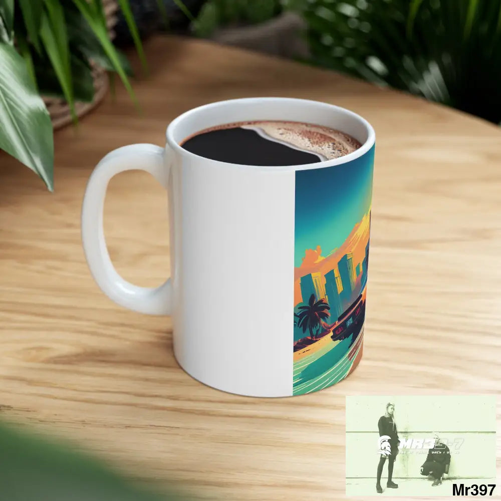 AI Vigilante Vice theme Ceramic Mug 11oz 11oz Mug