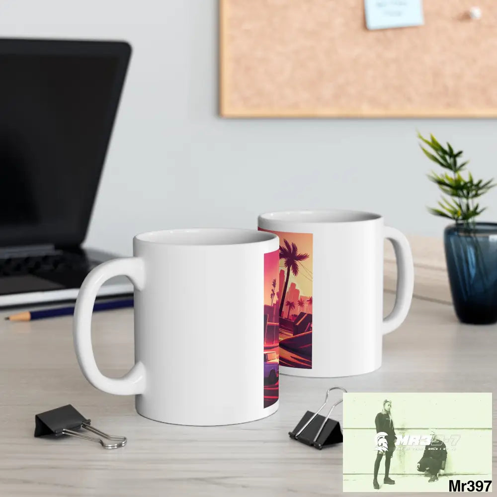 AI Vigilante Vice theme Ceramic Mug 11oz 11oz Mug