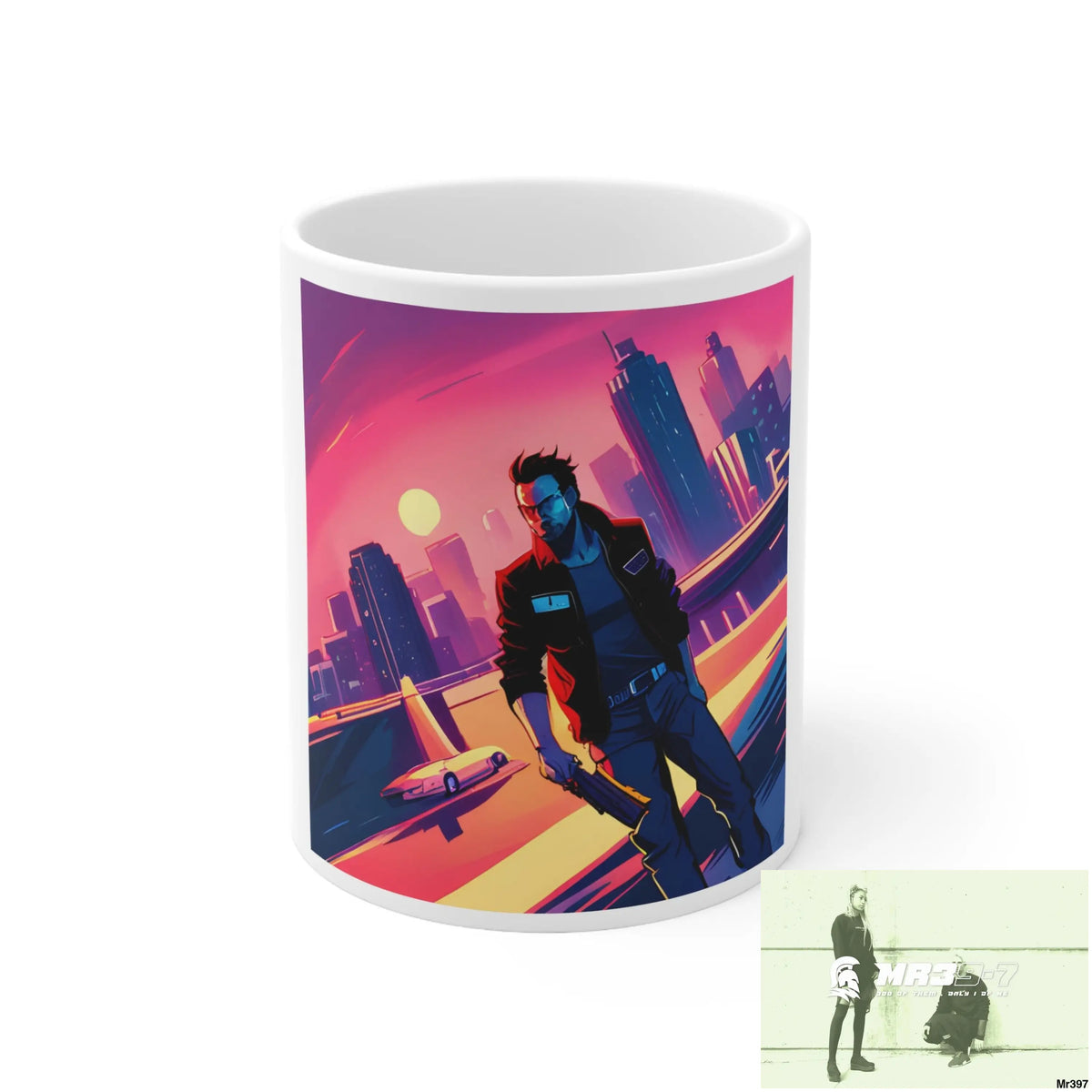 AI Vigilante Vice theme Ceramic Mug 11oz 11oz Mug
