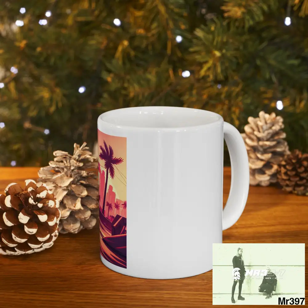 AI Vigilante Vice theme Ceramic Mug 11oz 11oz Mug