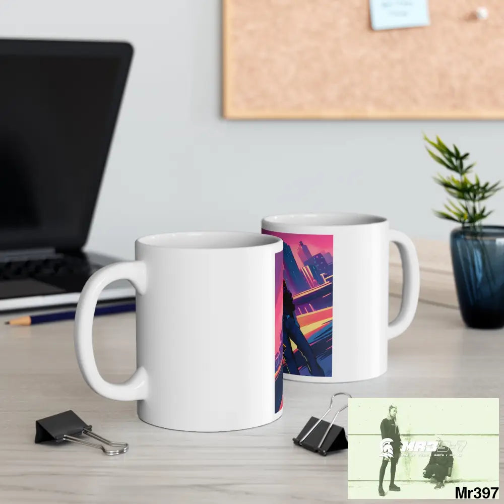 AI Vigilante Vice theme Ceramic Mug 11oz 11oz Mug