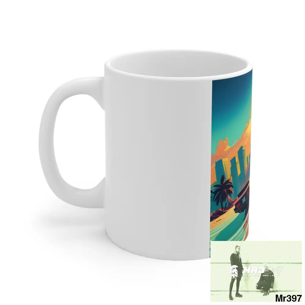 AI Vigilante Vice theme Ceramic Mug 11oz 11oz Mug