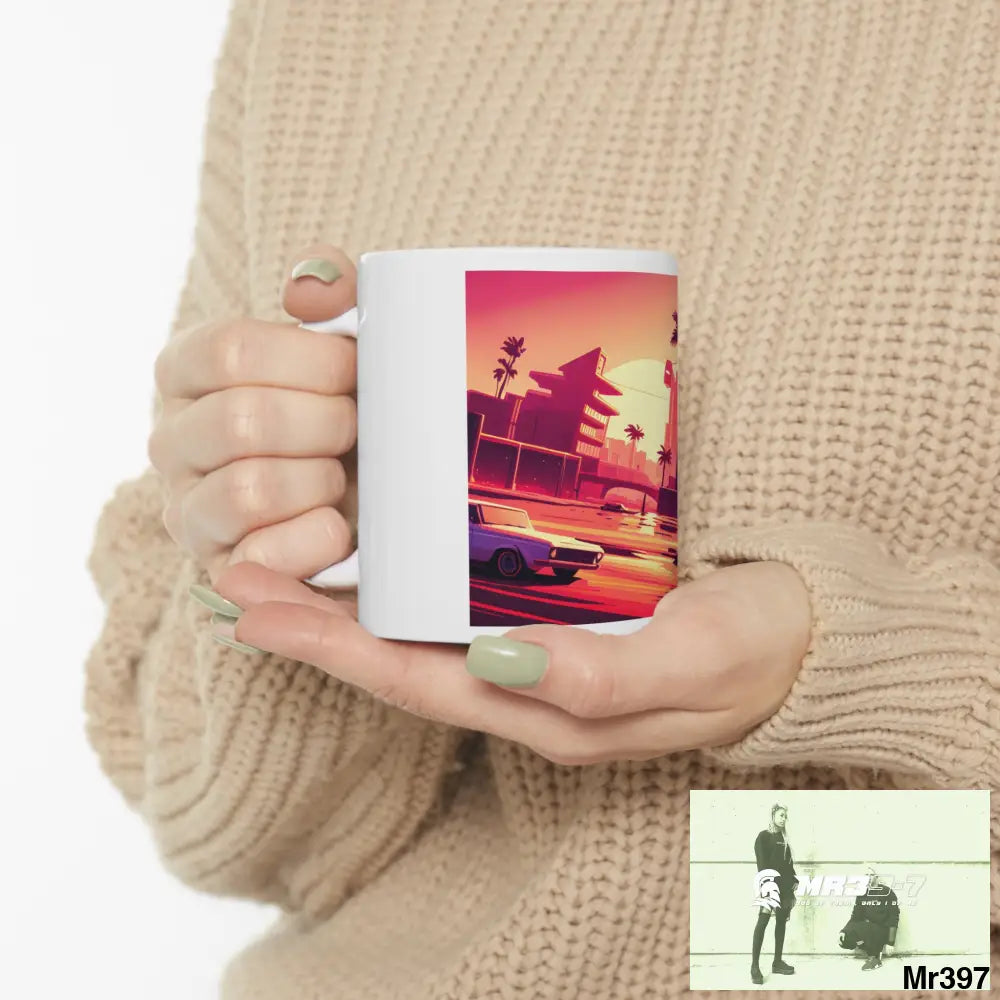 AI Vigilante Vice theme Ceramic Mug 11oz 11oz Mug