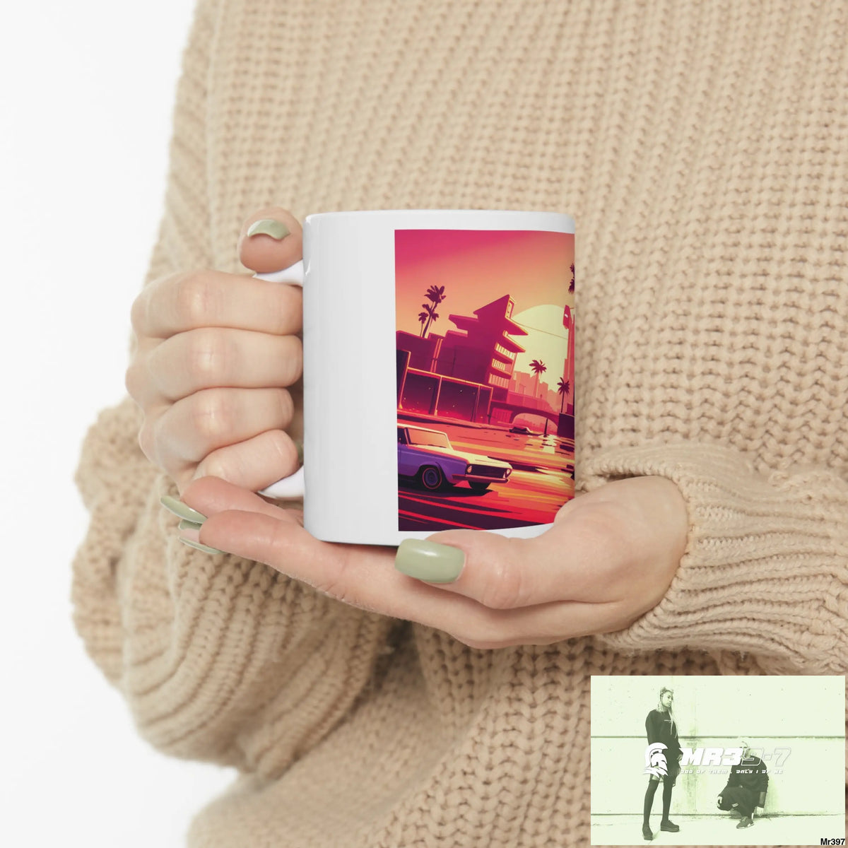 AI Vigilante Vice theme Ceramic Mug 11oz 11oz Mug