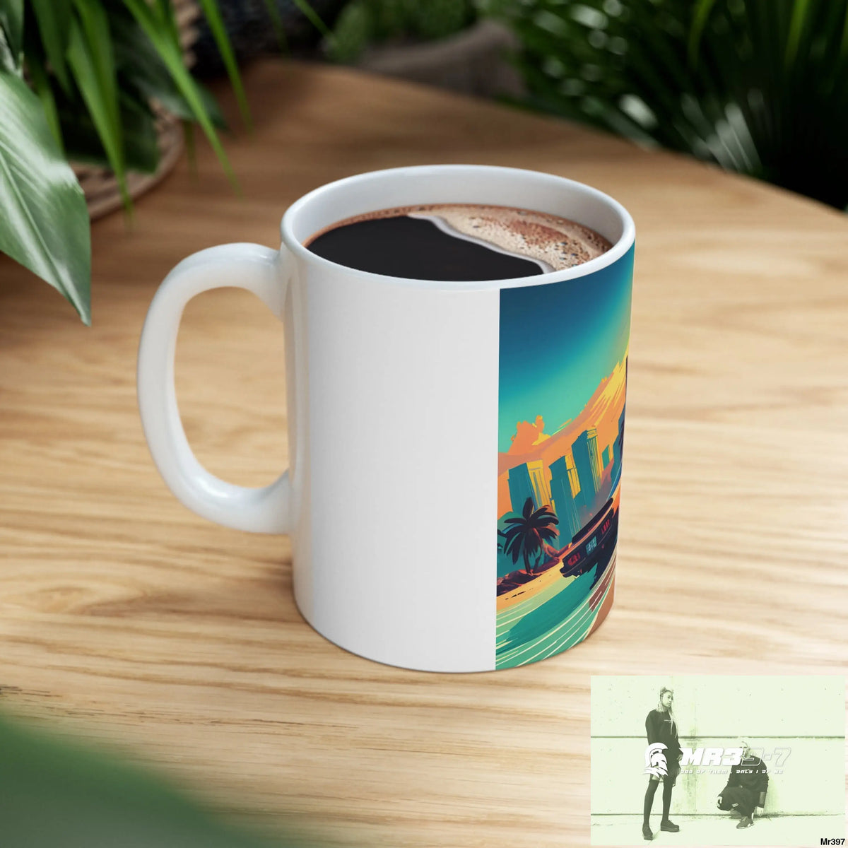 AI Vigilante Vice theme Ceramic Mug 11oz 11oz Mug
