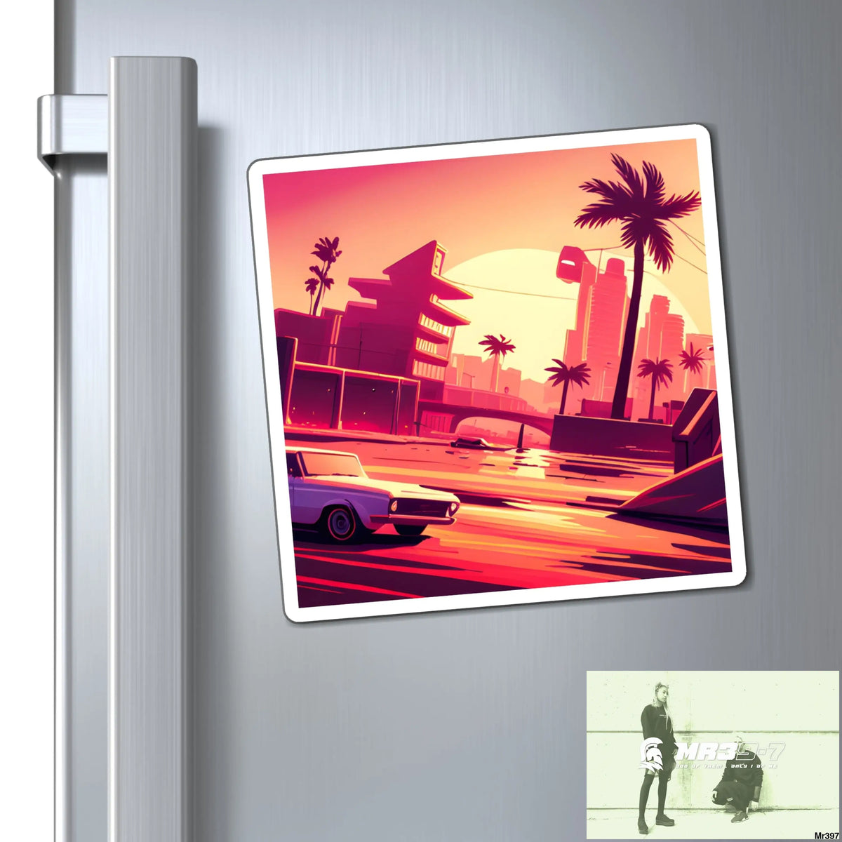 AI Vigilante Vice theme Magnet Paper products