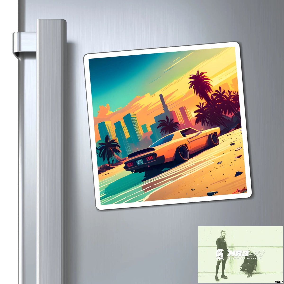 AI Vigilante Vice theme Magnet Paper products