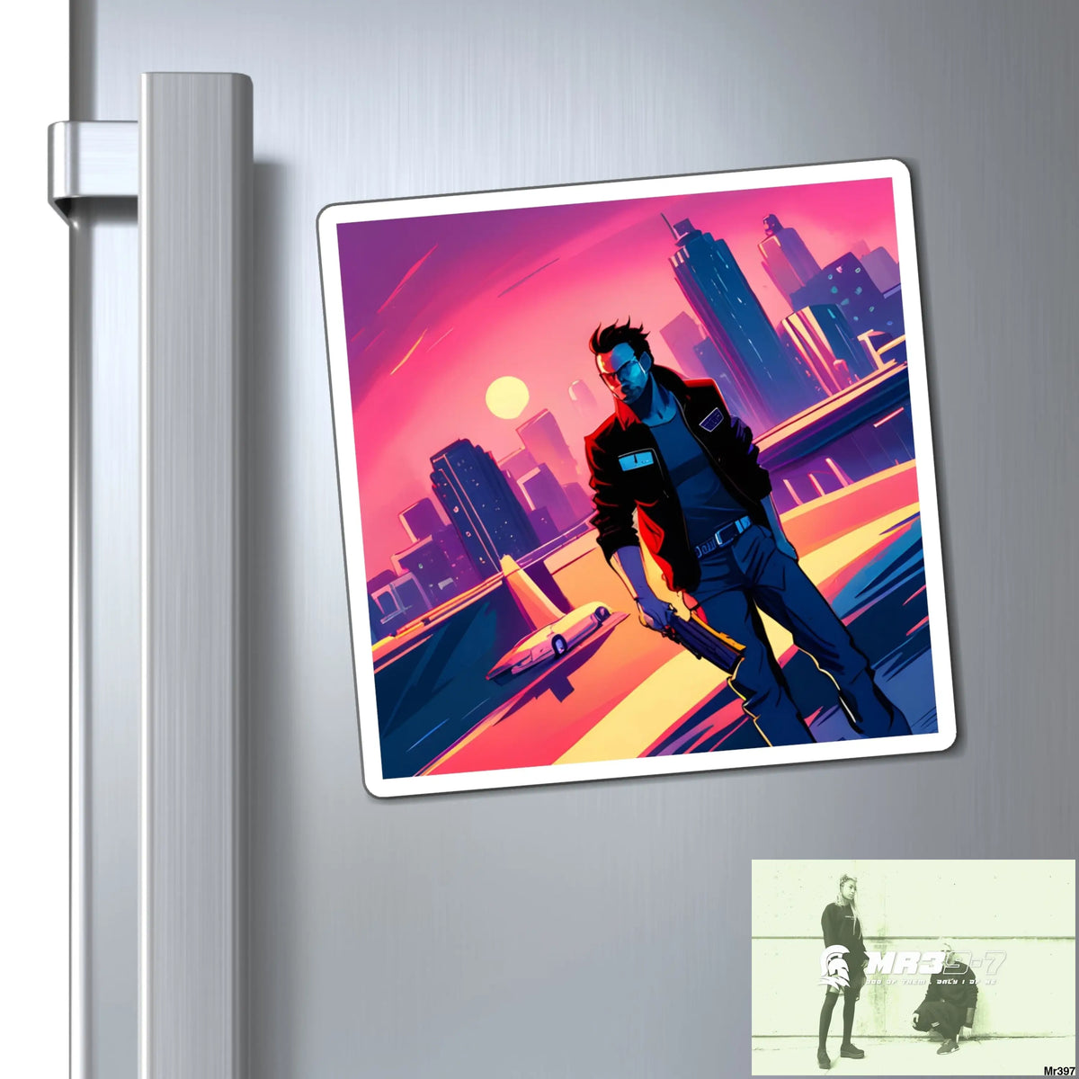 AI Vigilante Vice theme Magnet Paper products