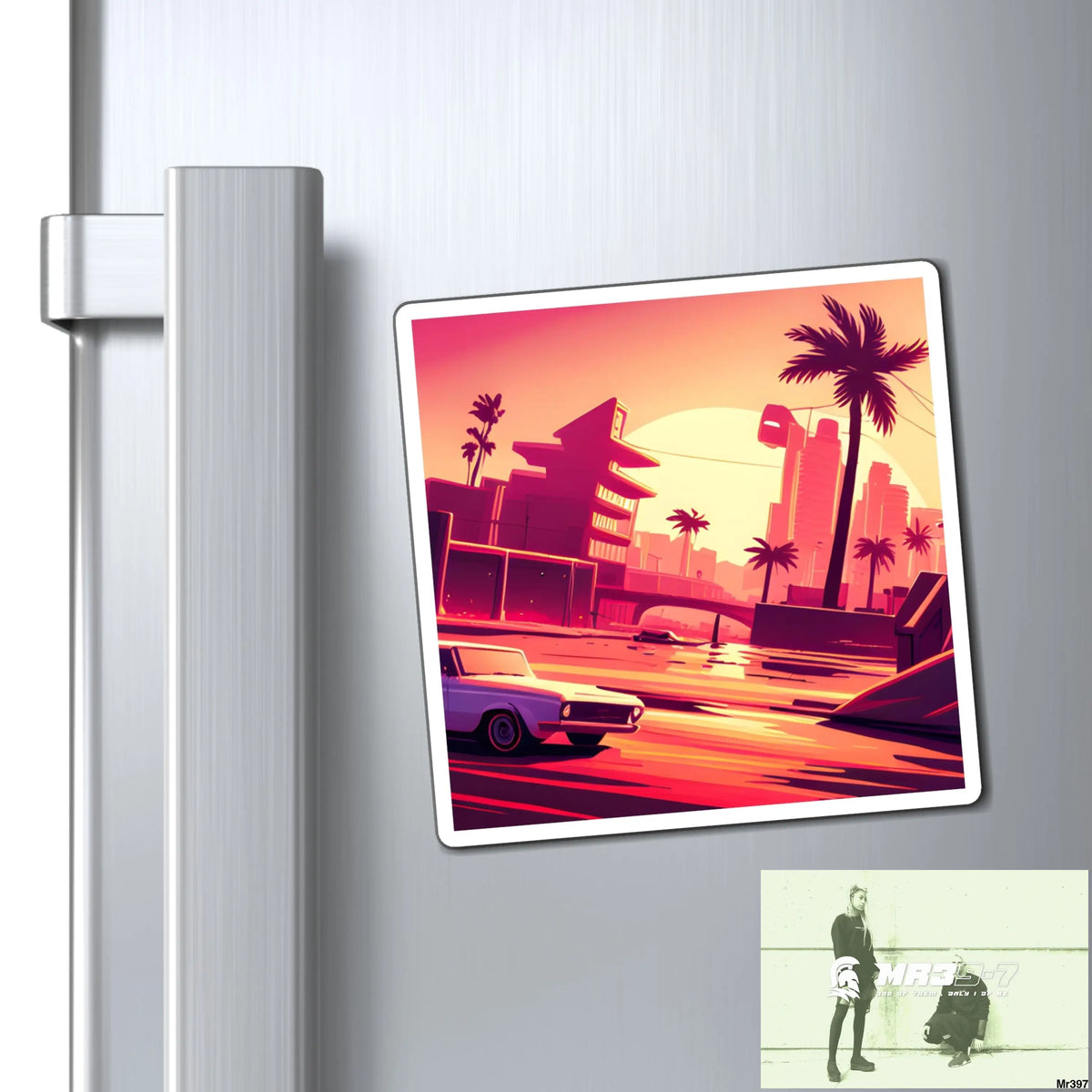 AI Vigilante Vice theme Magnet Paper products