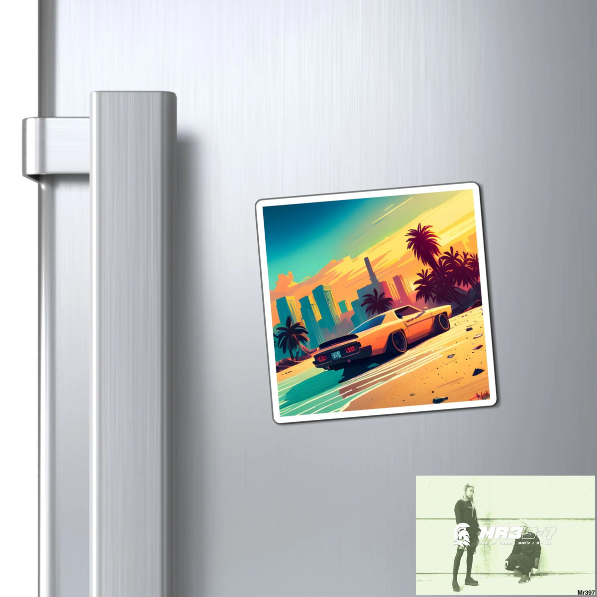 AI Vigilante Vice theme Magnet Paper products