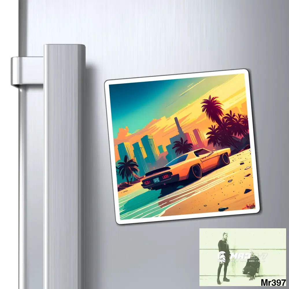 AI Vigilante Vice theme Magnet Paper products