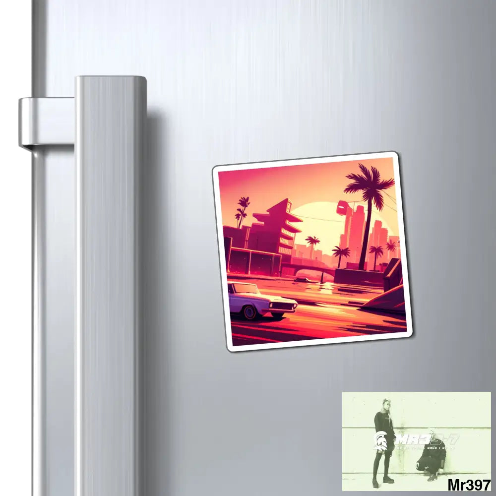 AI Vigilante Vice theme Magnet Paper products