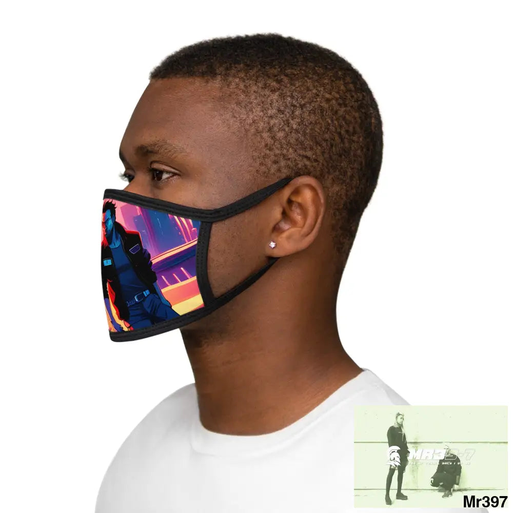 AI Vigilante VIce theme Mixed-Fabric Face Mask One size Accessories