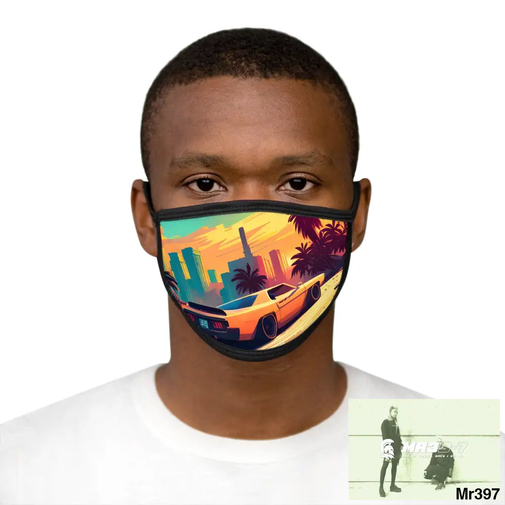 AI Vigilante Vice theme Mixed-Fabric Face Mask One size Accessories