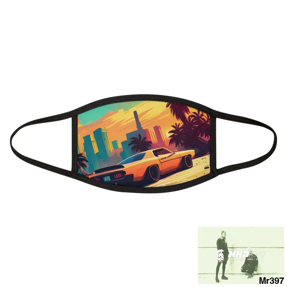 AI Vigilante Vice theme Mixed-Fabric Face Mask One size Accessories