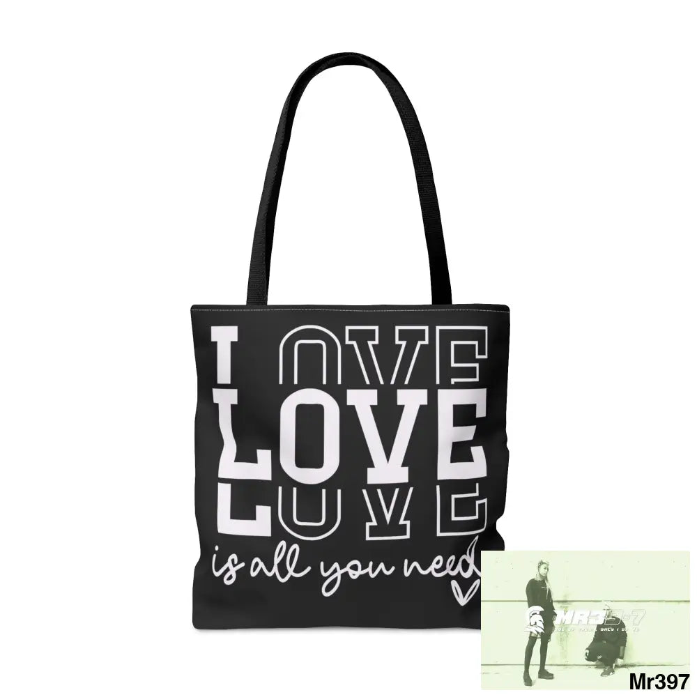 all you need is Love Tote Bag (AOP) Bags
