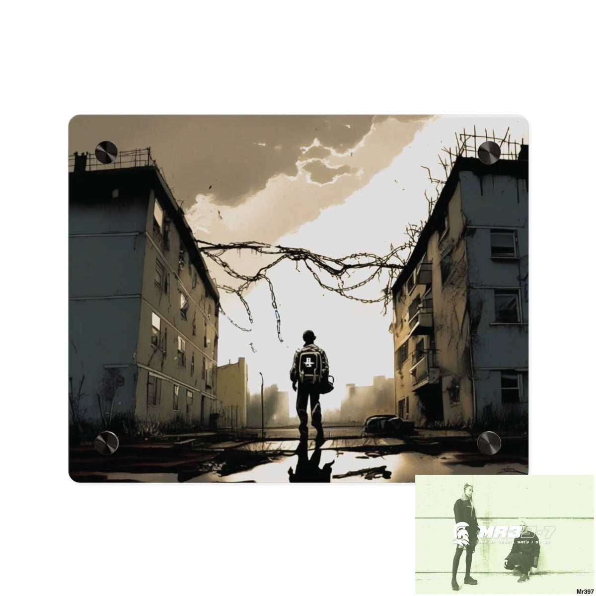 Arrival no 4 Death Flat 2628 days Covert Failures Ltd Edition no 22 Acrylic Wall Art Panels 10″ x 8″ (Horizontal)