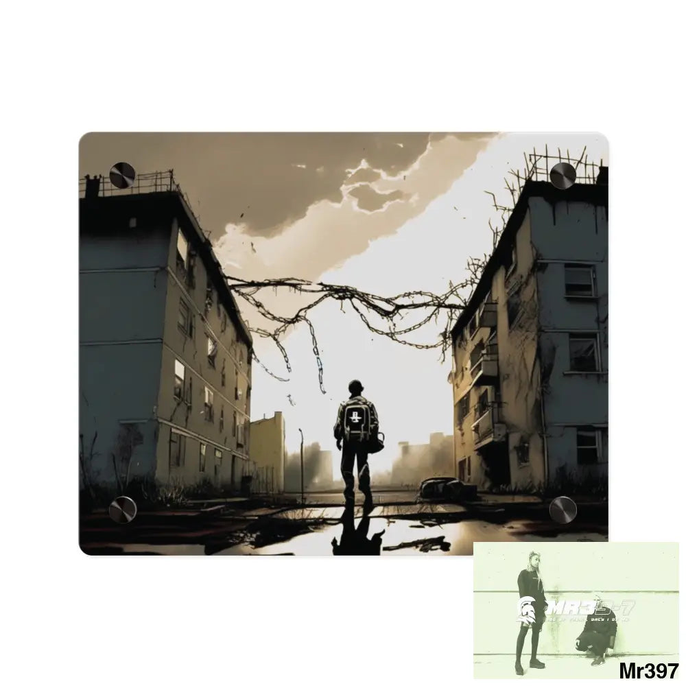 Arrival no 4 Death Flat 2628 days Covert Failures Ltd Edition no 22 Acrylic Wall Art Panels 10″ x 8″ (Horizontal)