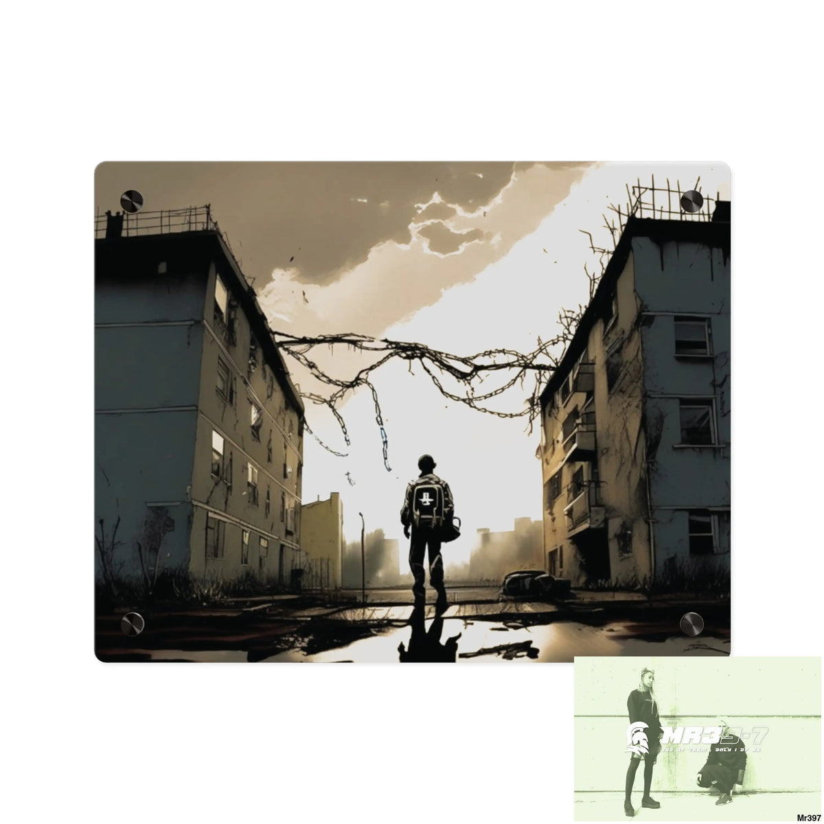 Arrival no 4 Death Flat 2628 days Covert Failures Ltd Edition no 22 Acrylic Wall Art Panels 14″ x 11″ (Horizontal)