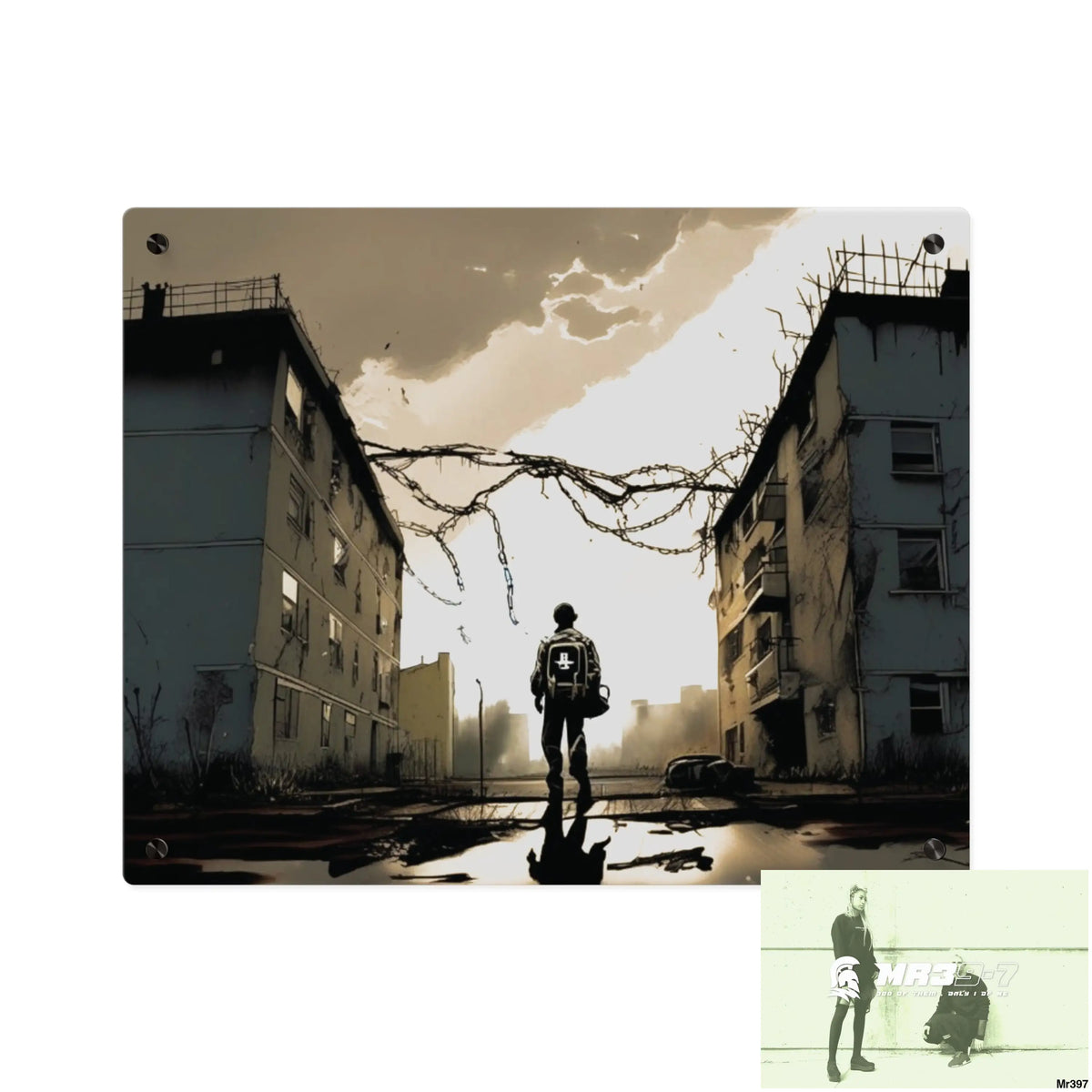 Arrival no 4 Death Flat 2628 days Covert Failures Ltd Edition no 22 Acrylic Wall Art Panels 20″ x 16″ (Horizontal)