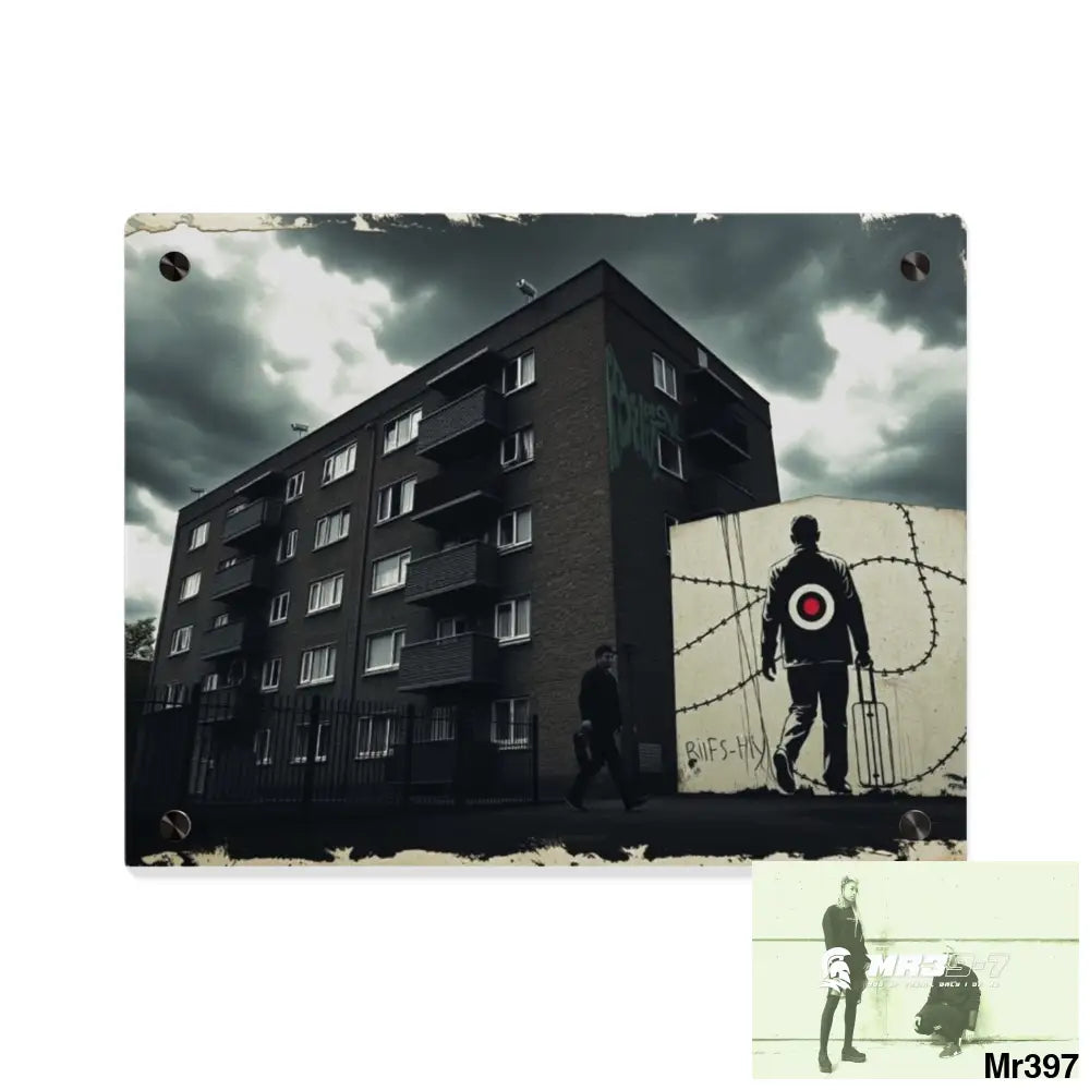 Arrival no2 Death Flat 2628 days Covert Failures Ltd Edition no 22 Acrylic Wall Art Panels 14″ x 11″ (Horizontal)