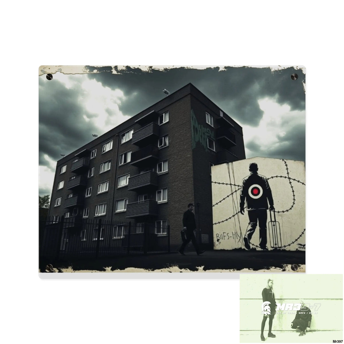 Arrival no2 Death Flat 2628 days Covert Failures Ltd Edition no 22 Acrylic Wall Art Panels 20″ x 16″ (Horizontal)