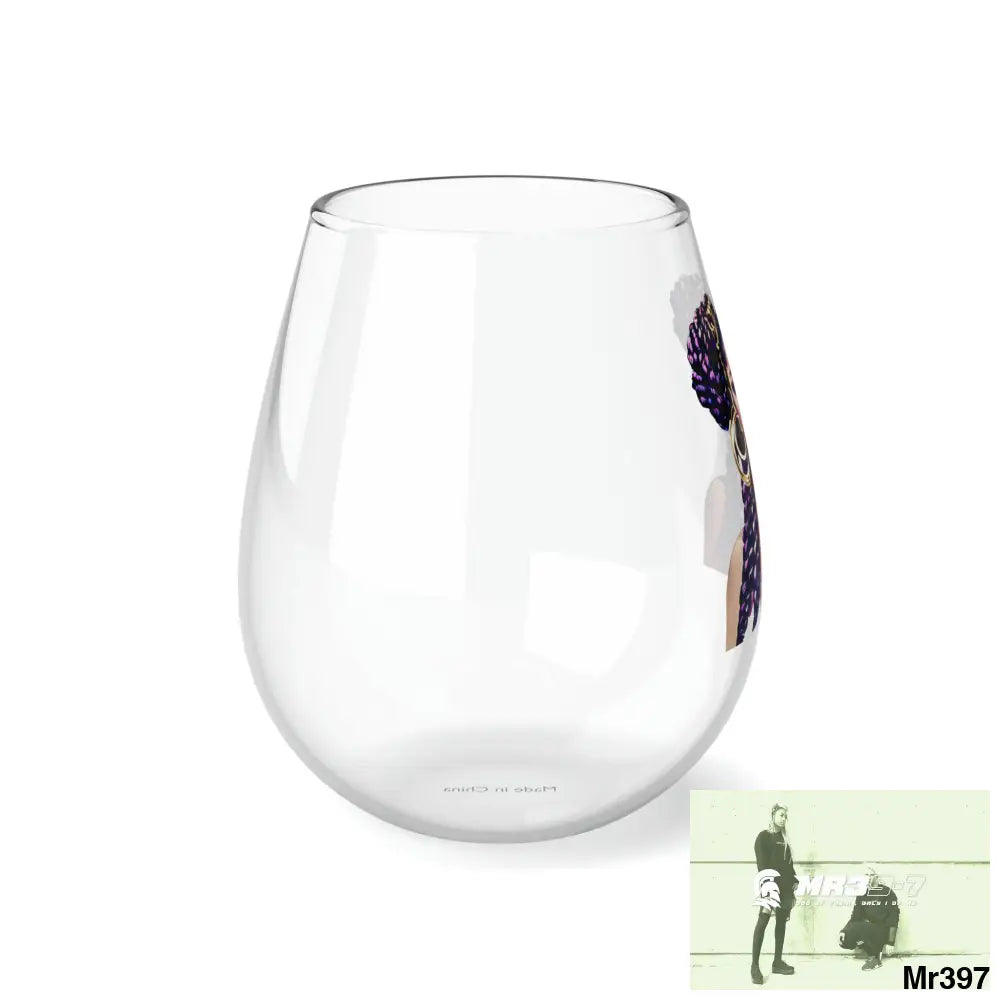 Asian American hip hop artist hypo realistic Stemless Wine Glass 11.75oz 11.75oz Mug