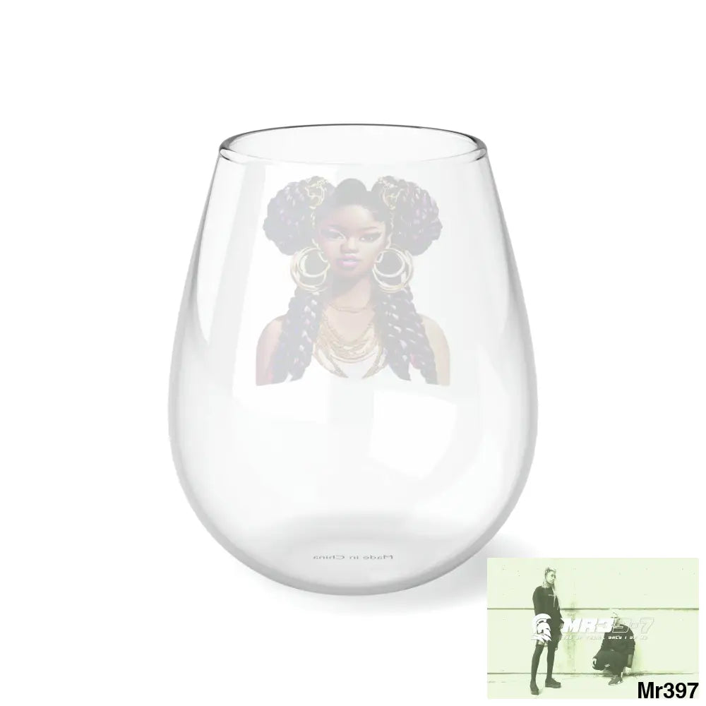 Asian American hip hop artist hypo realistic Stemless Wine Glass 11.75oz 11.75oz Mug