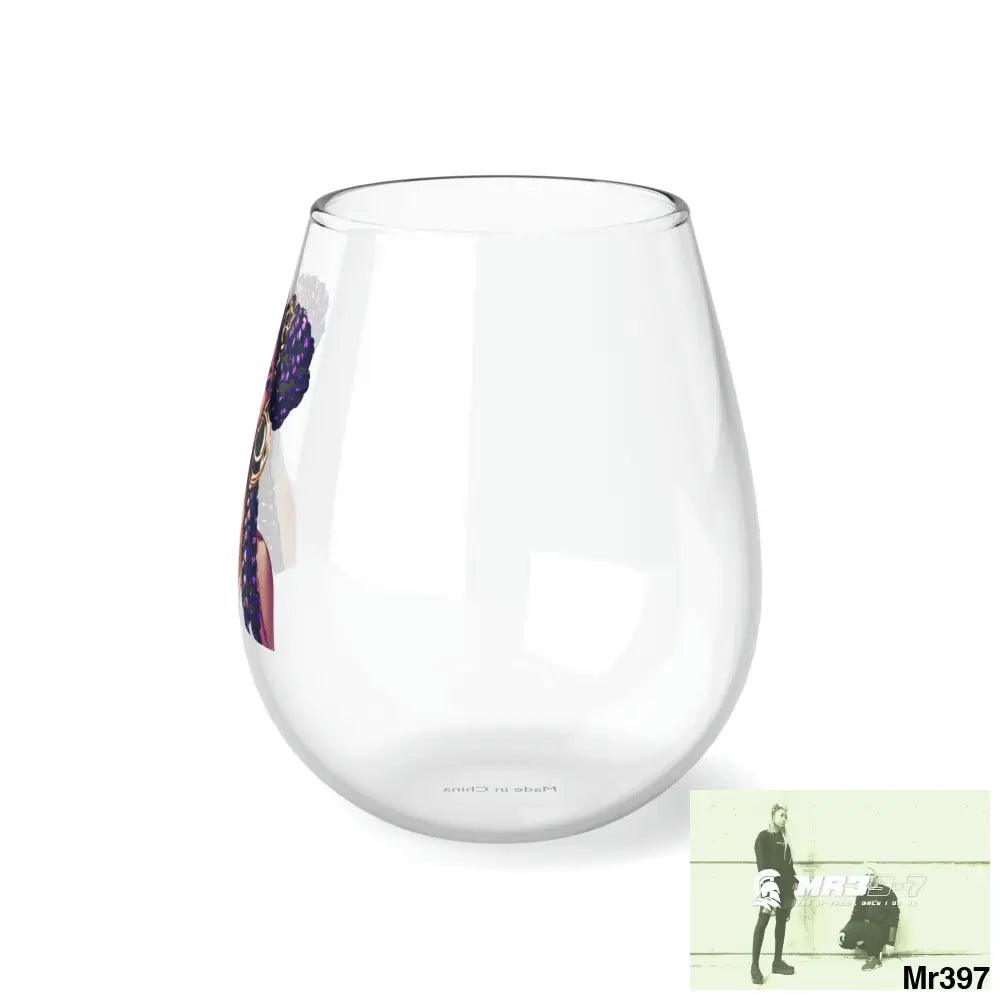Asian American hip hop artist hypo realistic Stemless Wine Glass 11.75oz 11.75oz Mug