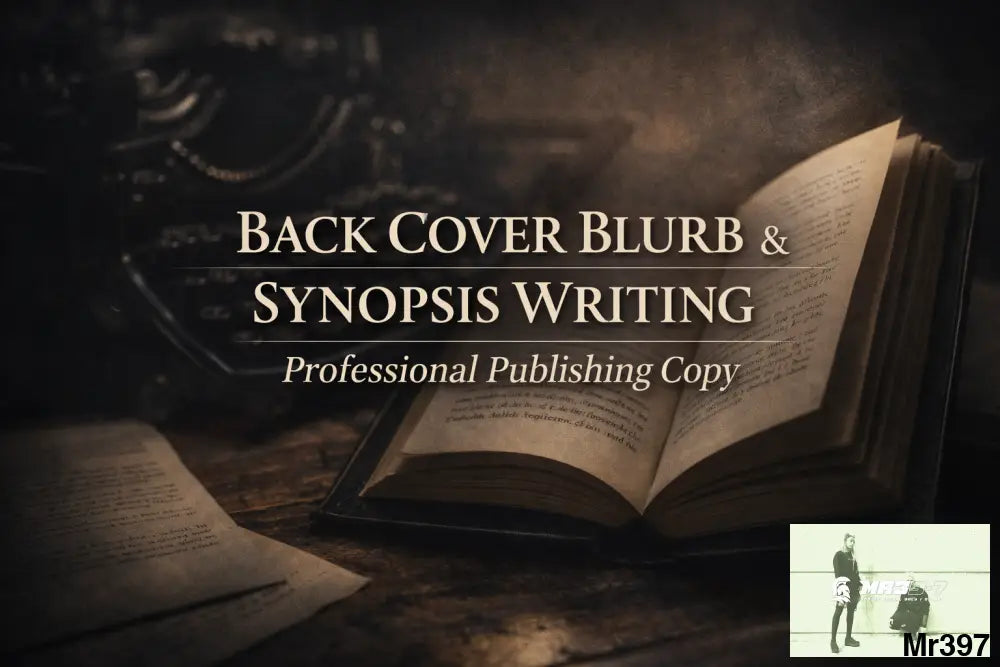 Back Cover Blurb & Synopsis Writing — Professional Publishing Copy blur back cover writing