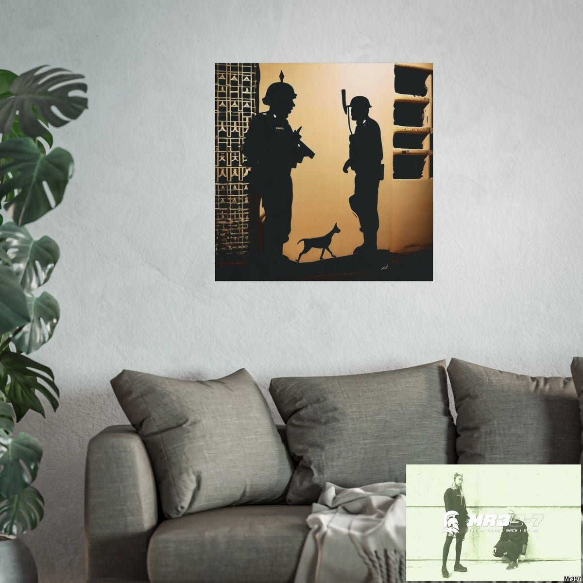 Banksy inspired Churchill’s Bar Dahab — The Warning (2014) Dahab Gold Narrative Poster Series Fine Art Posters Poster