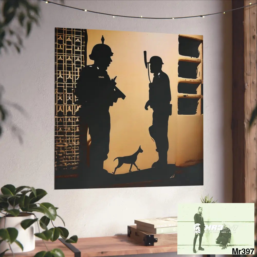 Banksy inspired Churchill’s Bar Dahab — The Warning (2014) Dahab Gold Narrative Poster Series Fine Art Posters Poster