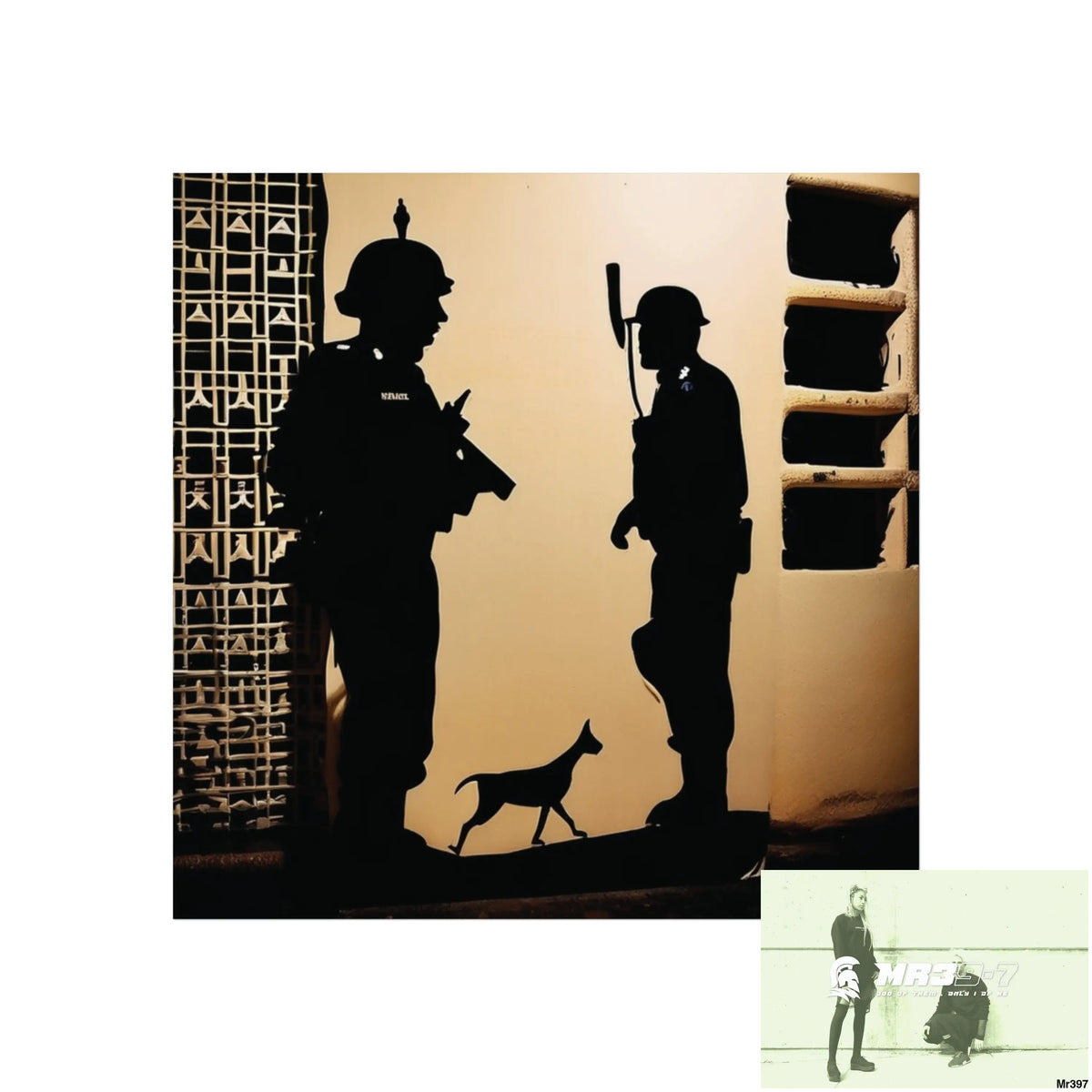 Banksy inspired Churchill’s Bar Dahab — The Warning (2014) Dahab Gold Narrative Poster Series Fine Art Posters 30″ x