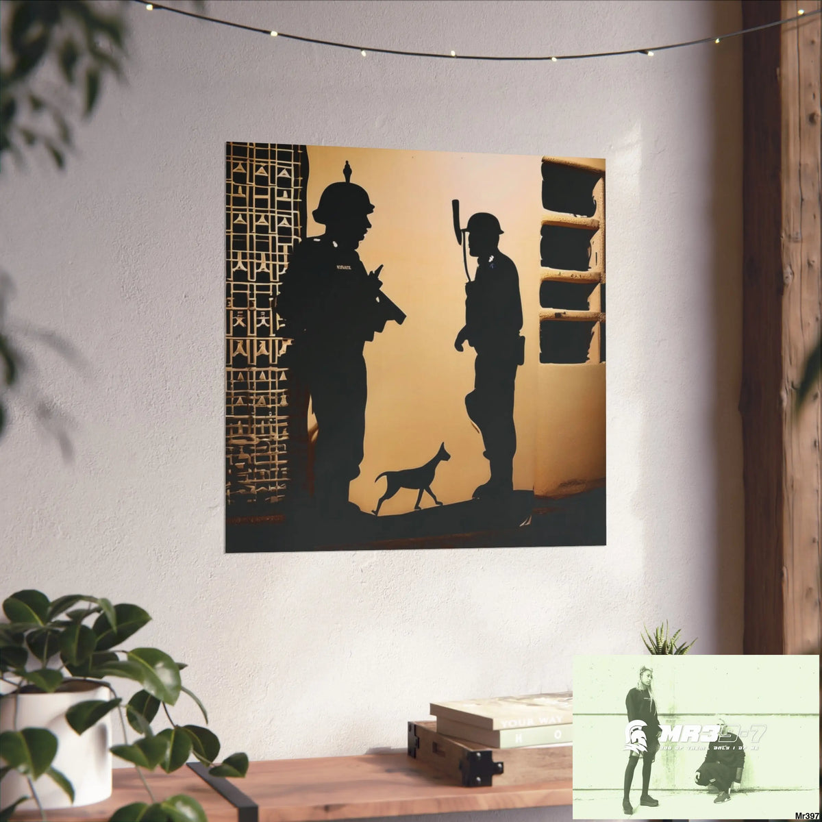 Banksy inspired Churchill’s Bar Dahab — The Warning (2014) Dahab Gold Narrative Poster Series Fine Art Posters Poster