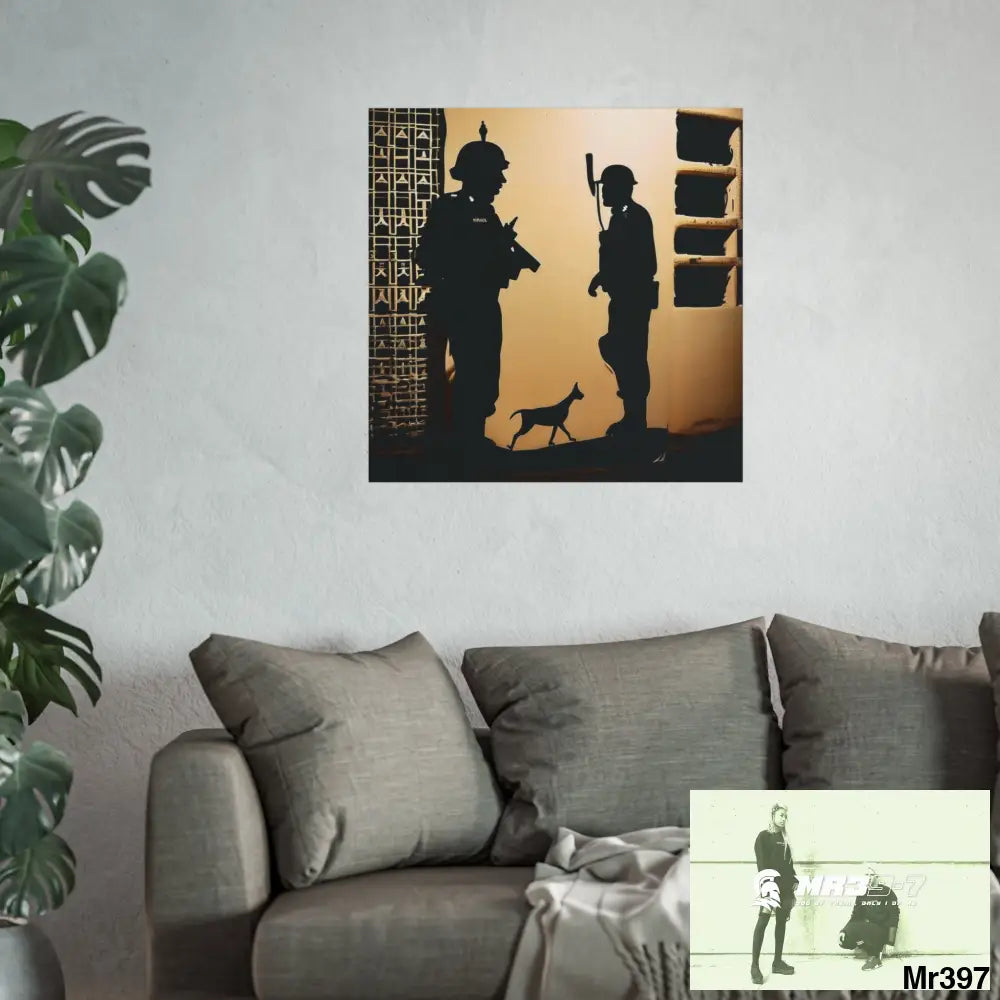 Banksy inspired Churchill’s Bar Dahab — The Warning (2014) Dahab Gold Narrative Poster Series Fine Art Posters Poster