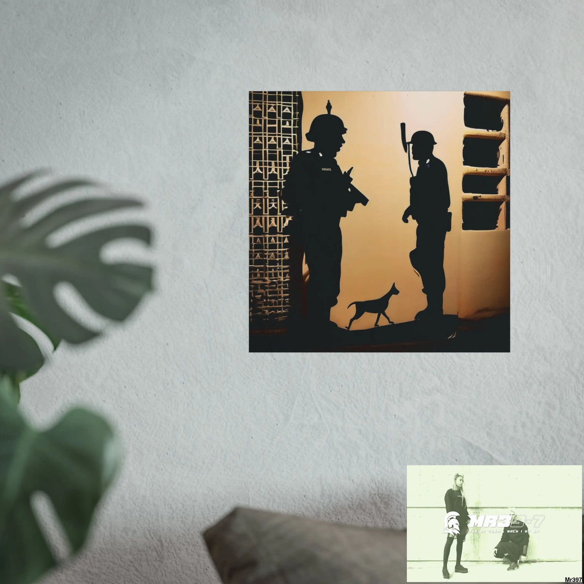 Banksy inspired Churchill’s Bar Dahab — The Warning (2014) Dahab Gold Narrative Poster Series Fine Art Posters Poster