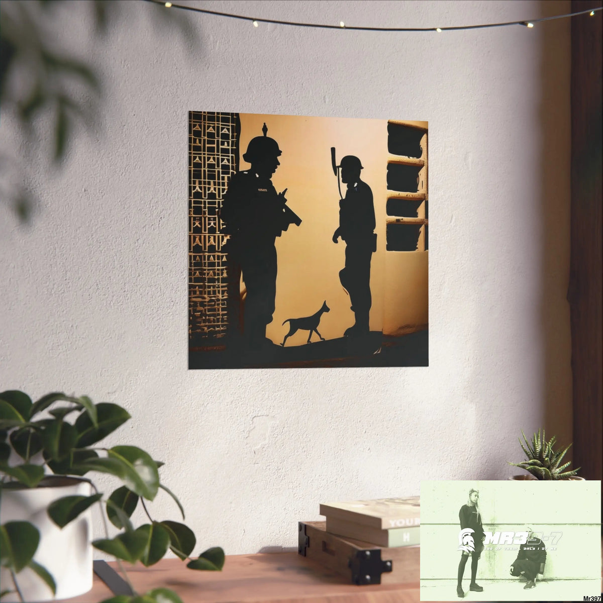 Banksy inspired Churchill’s Bar Dahab — The Warning (2014) Dahab Gold Narrative Poster Series Fine Art Posters Poster
