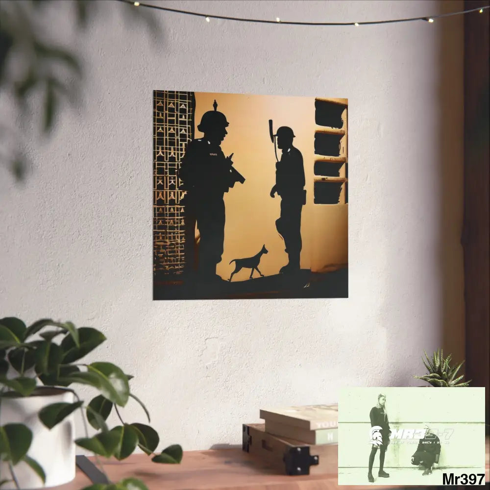 Banksy inspired Churchill’s Bar Dahab — The Warning (2014) Dahab Gold Narrative Poster Series Fine Art Posters Poster