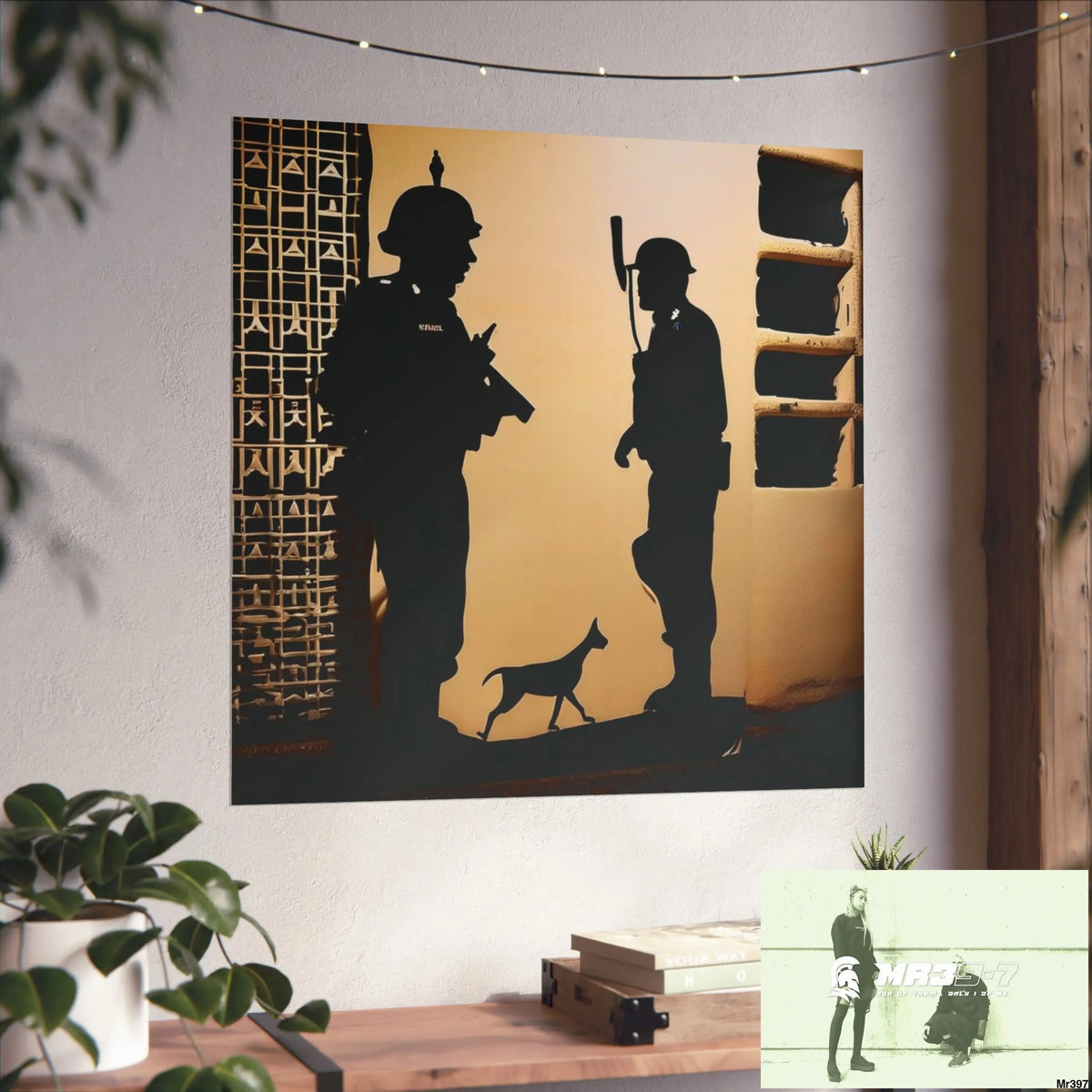 Banksy inspired Churchill’s Bar Dahab — The Warning (2014) Dahab Gold Narrative Poster Series Fine Art Posters Poster