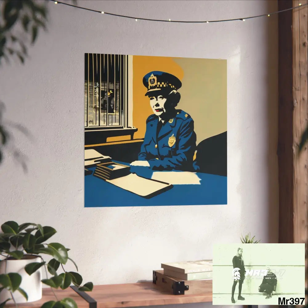 Banksy inspired Churchill’s Bar Dahab — The Warning (2014) Dahab Gold Narrative Poster SeriesFine Art Posters Poster