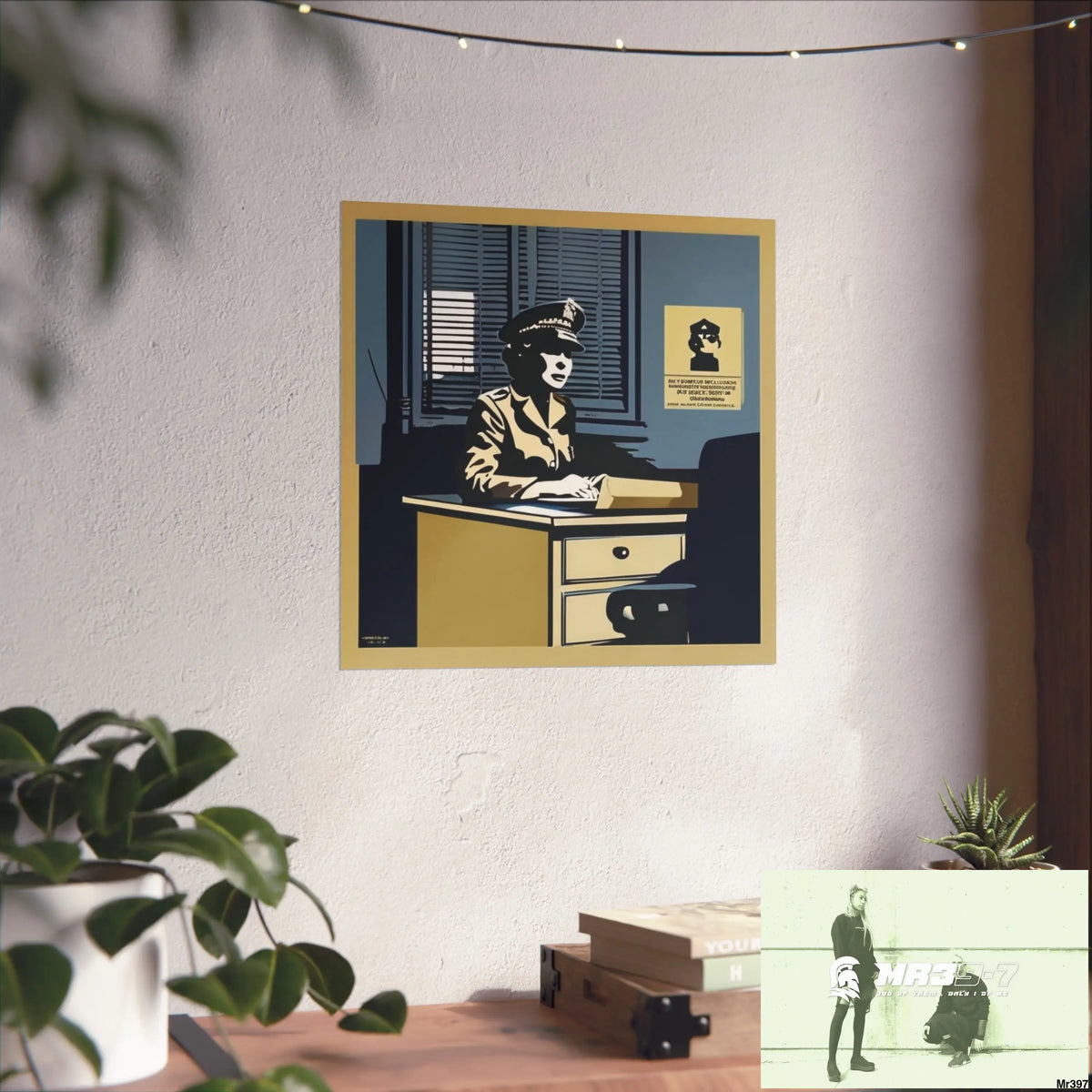 Banksy inspired Churchill’s Bar Dahab — The Warning (2014) Dahab Gold Narrative Poster SeriesFine Art Posters Poster