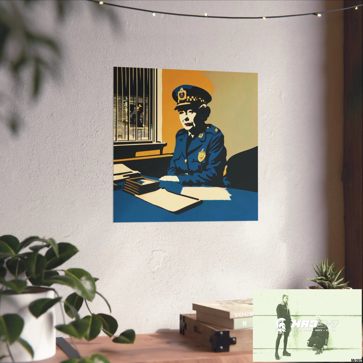Banksy inspired Churchill’s Bar Dahab — The Warning (2014) Dahab Gold Narrative Poster SeriesFine Art Posters Poster