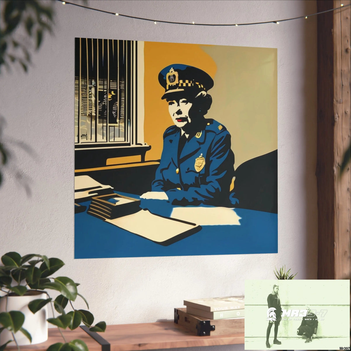 Banksy inspired Churchill’s Bar Dahab — The Warning (2014) Dahab Gold Narrative Poster SeriesFine Art Posters Poster