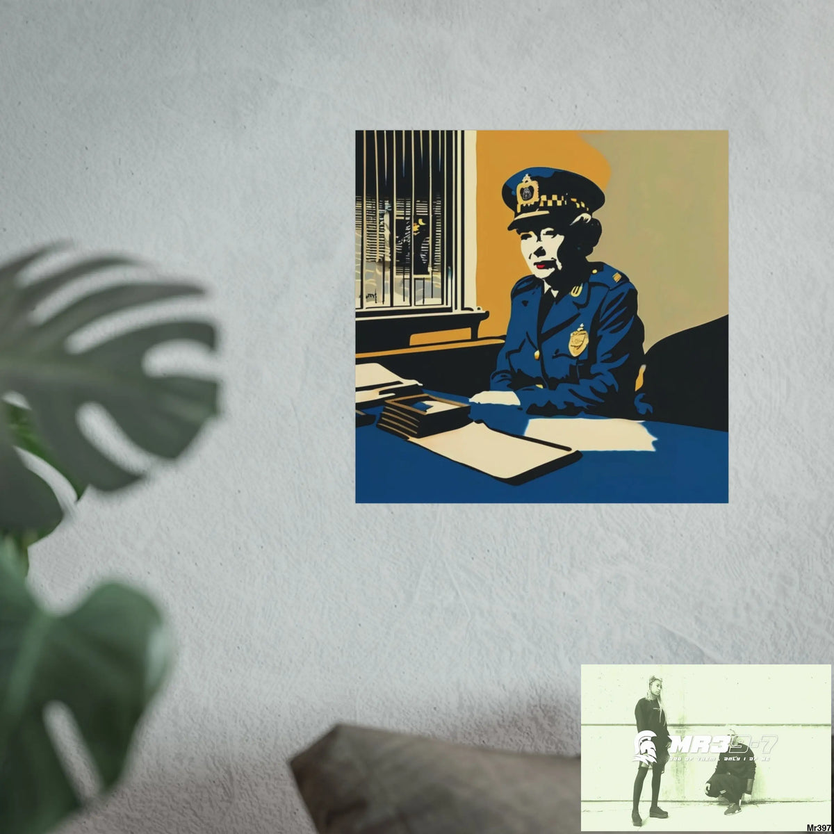 Banksy inspired Churchill’s Bar Dahab — The Warning (2014) Dahab Gold Narrative Poster SeriesFine Art Posters Poster