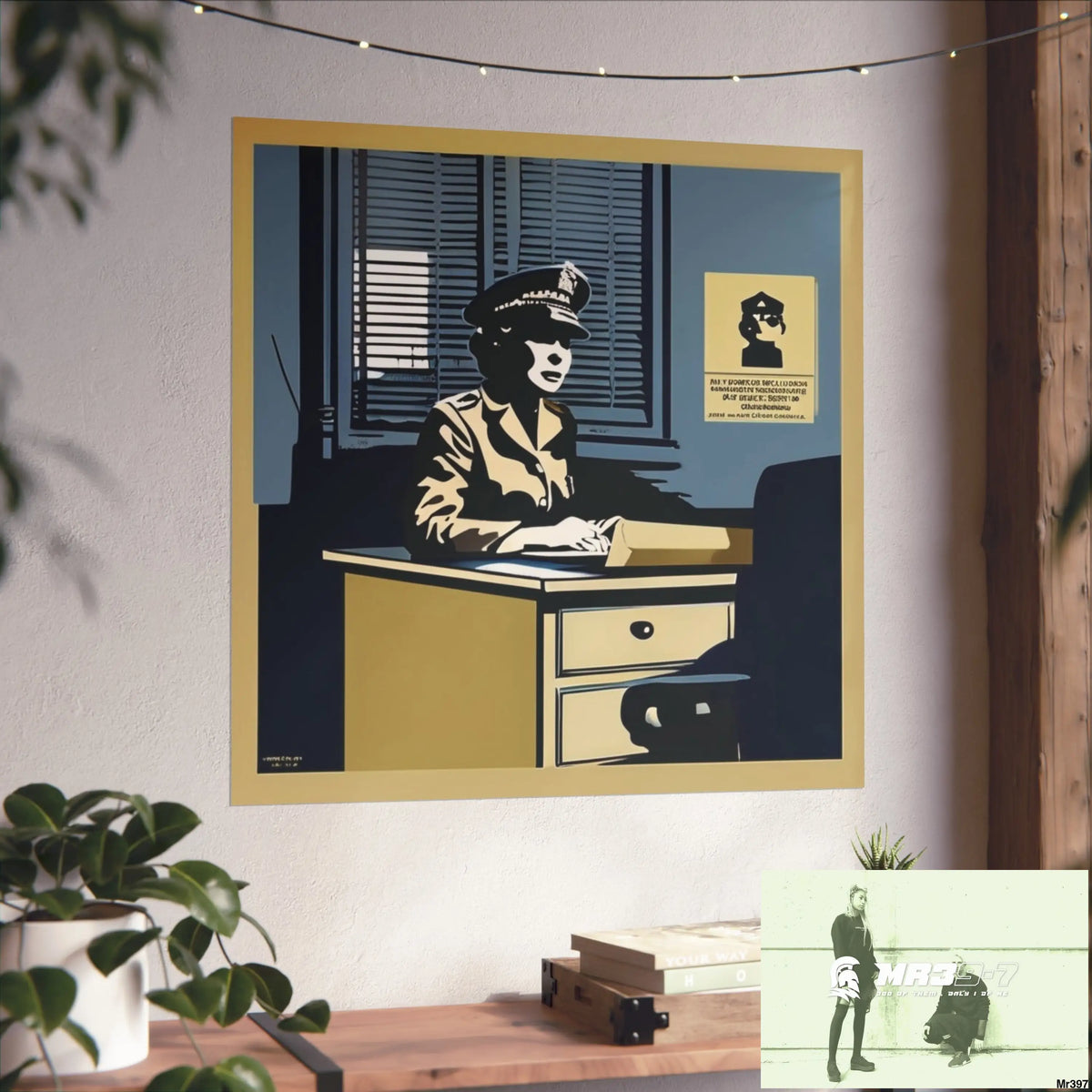Banksy inspired Churchill’s Bar Dahab — The Warning (2014) Dahab Gold Narrative Poster SeriesFine Art Posters Poster